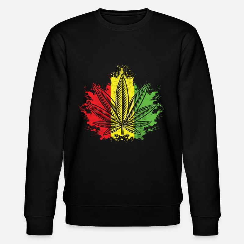 Cannabis Rauchen - Stanley/Stella Unisex Bio-Sweatshirt CHANGER  - Schwarz
