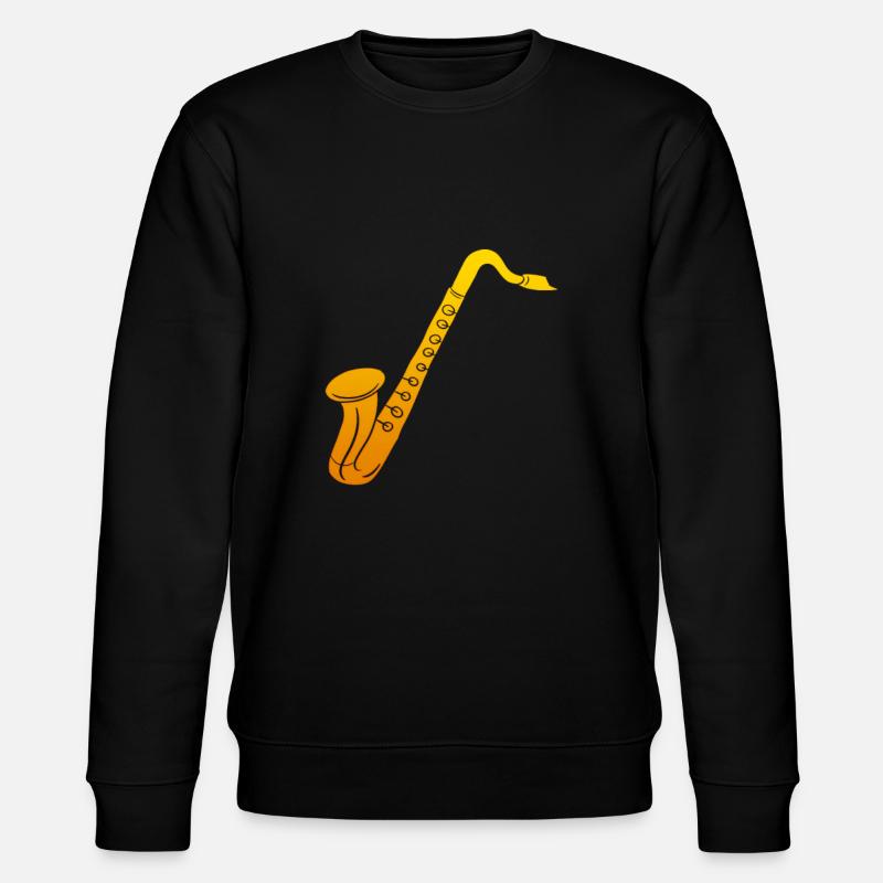 Saxofon - Stanley/Stella Unisex Bio-Sweatshirt CHANGER  - Schwarz