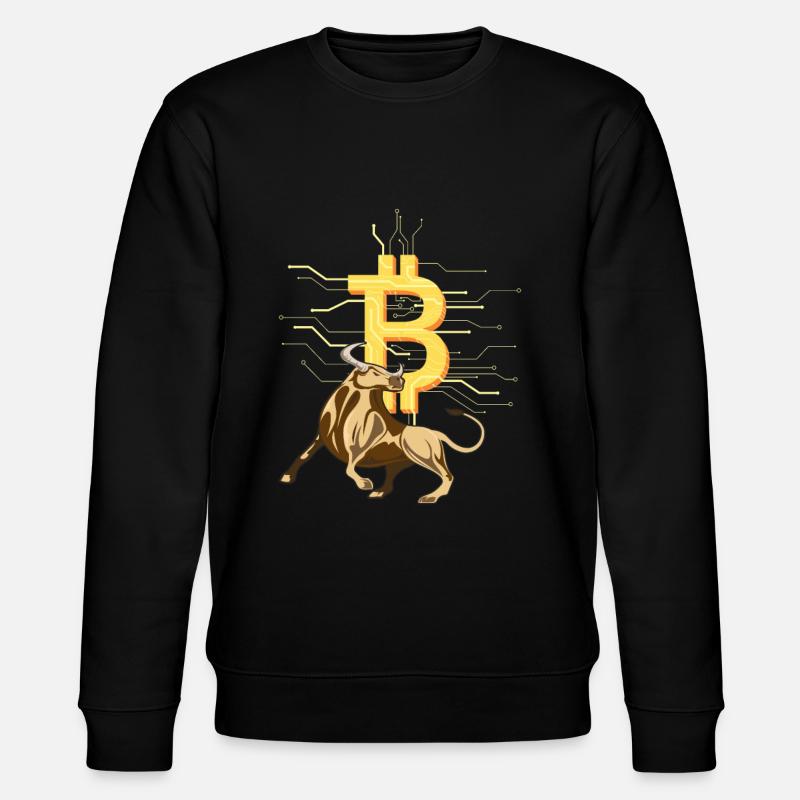 Crypto-monnaie Bitcoin Bull - Sweat bio CHANGER Stanley/Stella Unisexe - noir