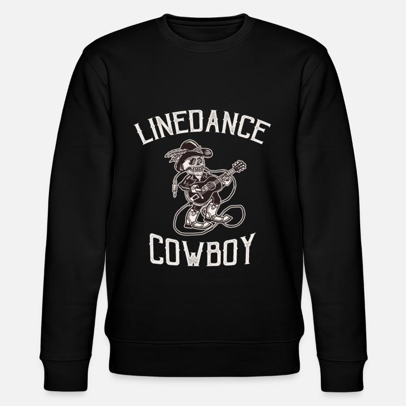 Linedance cowboy western squelette danseur - Sweat bio CHANGER Stanley/Stella Unisexe - noir