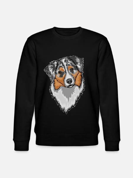 Australian Sheperd Aussie Hund - Stanley/Stella Unisex Bio-Sweatshirt CHANGER - Schwarz