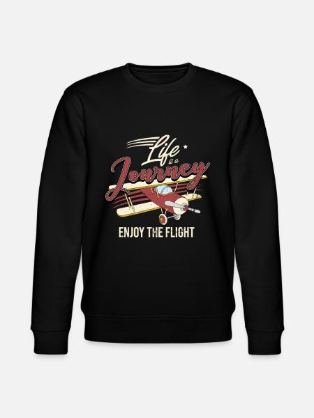 plane - Stanley/Stella CHANGER Unisex Organic Sweatshirt - black