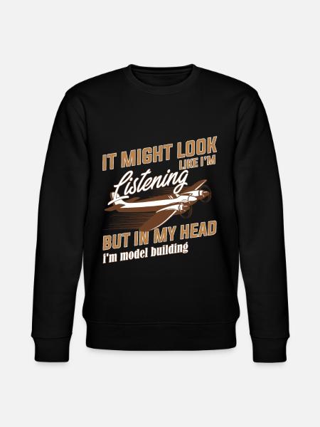 model airplane - Stanley/Stella CHANGER Unisex Organic Sweatshirt - black