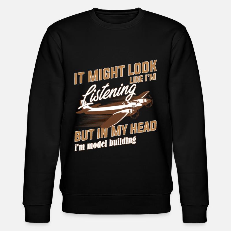 model airplane - Stanley/Stella CHANGER Unisex Organic Sweatshirt - black