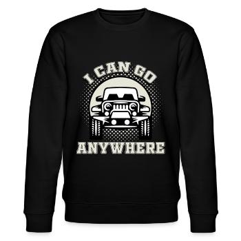 Displacement off-road vehicle - Stanley/Stella CHANGER Unisex Organic Sweatshirt - black - Front - Nik (191cm) & Marisol (170cm)