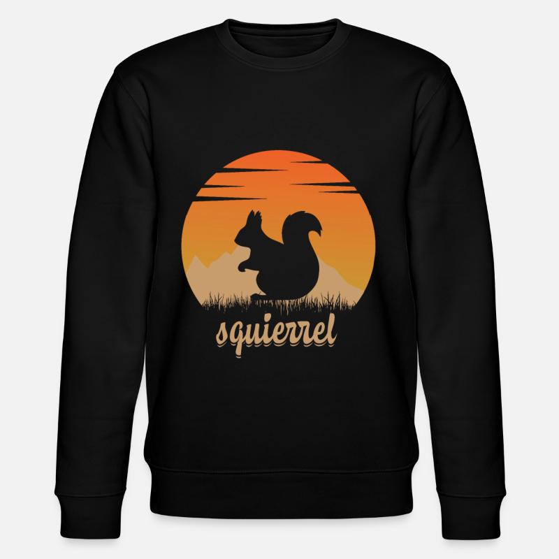 Eichhörnchen in der Natur - Stanley/Stella Unisex Bio-Sweatshirt CHANGER  - Schwarz