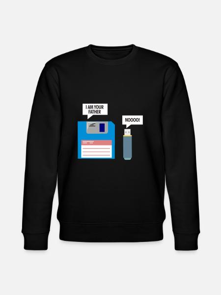 Floppy disk and USB - Stanley/Stella CHANGER Unisex Organic Sweatshirt - black