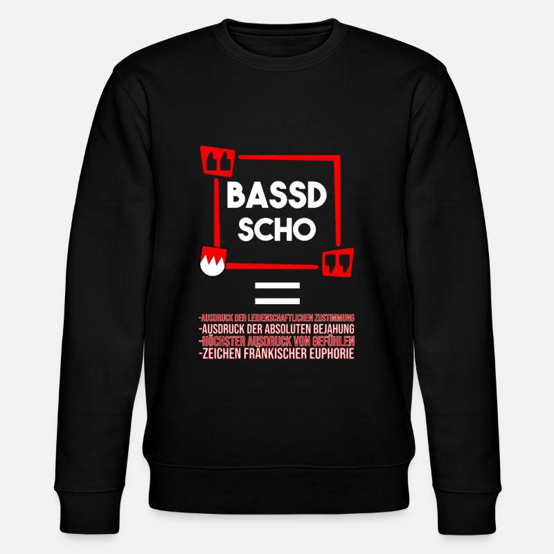 Franken Bassd Scho Erklärung - Stanley/Stella Unisex Bio-Sweatshirt CHANGER  - Schwarz