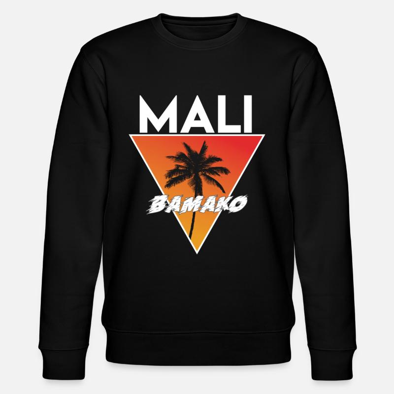 mali mit Hauptstadt - Stanley/Stella Unisex Bio-Sweatshirt CHANGER  - Schwarz
