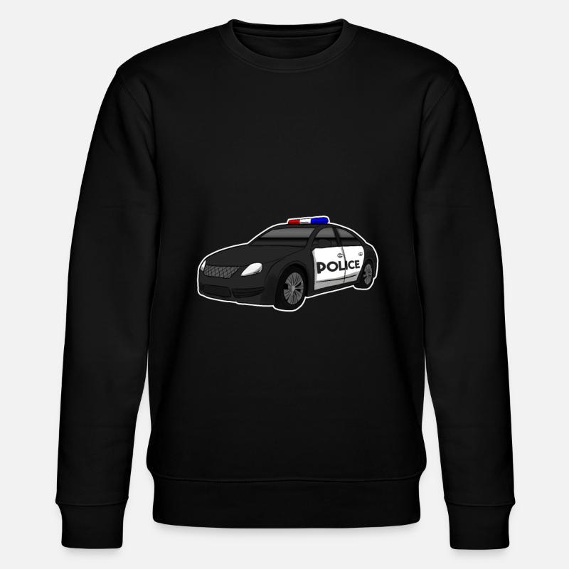 Polizeiauto - Stanley/Stella Unisex Bio-Sweatshirt CHANGER  - Schwarz