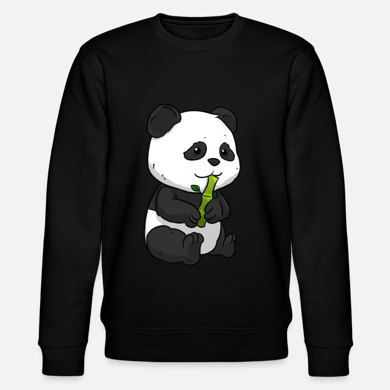 Ours panda bambou panda - Sweat bio CHANGER Stanley/Stella Unisexe - noir