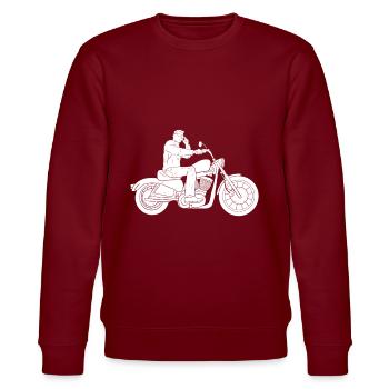 Biker - Stanley/Stella CHANGER Unisex Organic Sweatshirt - burgundy - Front - Nik (191cm) & Marisol (170cm)