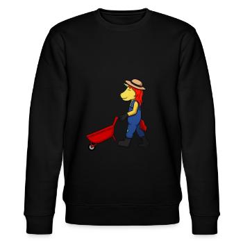 Gardener Unicorn - Stanley/Stella Unisex Bio-Sweatshirt CHANGER  - Schwarz - Vorne - Nik (191cm) & Marisol (170cm)