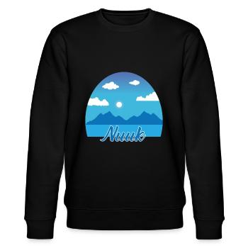 Nuuk rêve de vacances en bleu - Sweat bio CHANGER Stanley/Stella Unisexe - noir - Devant - Nik (191cm) & Marisol (170cm)
