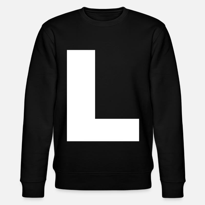 Buchstabe Initialen L - Stanley/Stella Unisex Bio-Sweatshirt CHANGER  - Schwarz