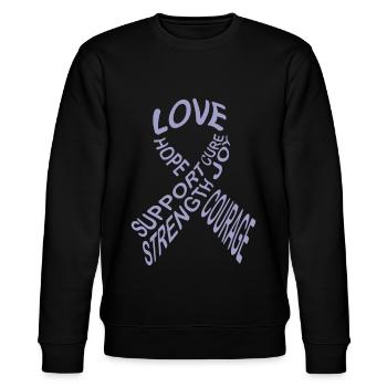 Cancer Chemo Gift - Stanley/Stella CHANGER Unisex Organic Sweatshirt - black - Front - Nik (191cm) & Marisol (170cm)
