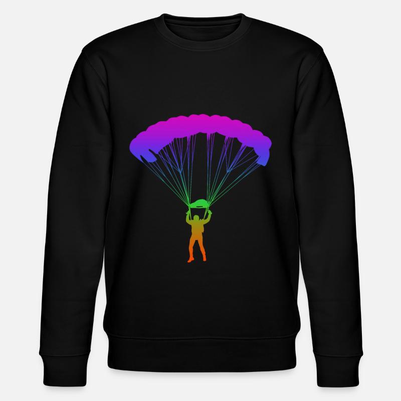 Parachutisme arc-en-ciel silhuette - Sweat bio CHANGER Stanley/Stella Unisexe - noir