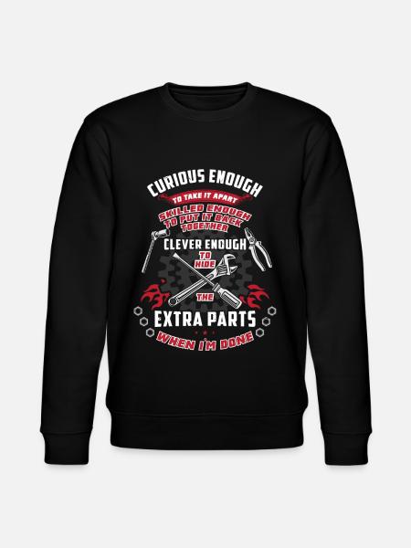 Funny mechanic gift - Stanley/Stella CHANGER Unisex Organic Sweatshirt - black