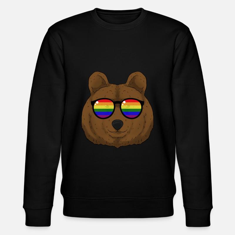 LGBT Bear - Stanley/Stella Unisex Bio-Sweatshirt CHANGER  - Schwarz