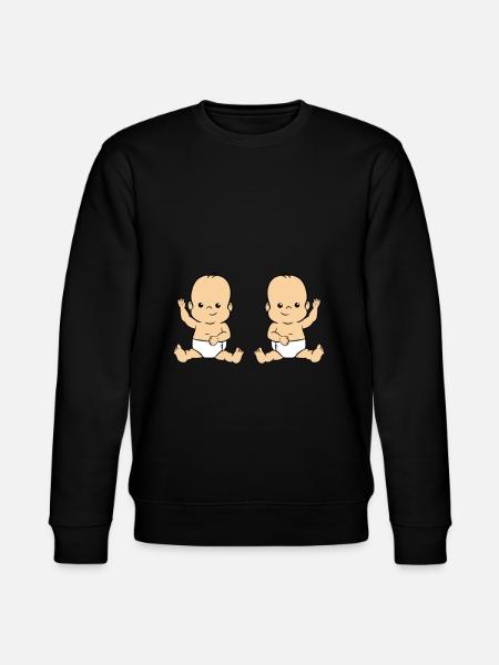Twin Babys - Stanley/Stella Unisex Bio-Sweatshirt CHANGER  - Schwarz
