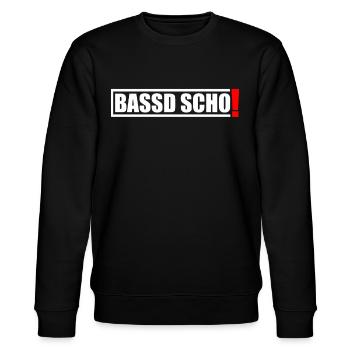 Franken Bassd Scho Dialekt Fränkisch Geschenk - Stanley/Stella Unisex Bio-Sweatshirt CHANGER  - Schwarz - Vorne - Nik (191cm) & Marisol (170cm)