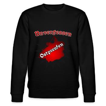 Unvergessen Ostpreußen Heimat Geschenk Geburtstag - Stanley/Stella Unisex Bio-Sweatshirt CHANGER  - Schwarz - Vorne - Nik (191cm) & Marisol (170cm)