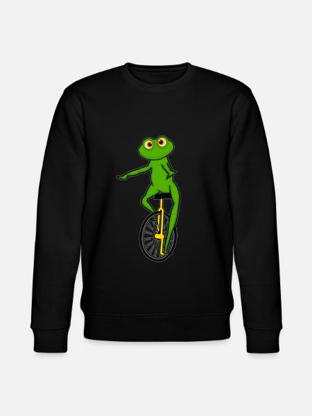 Einrad, Einrad Frosch - Stanley/Stella Unisex Bio-Sweatshirt CHANGER - Schwarz