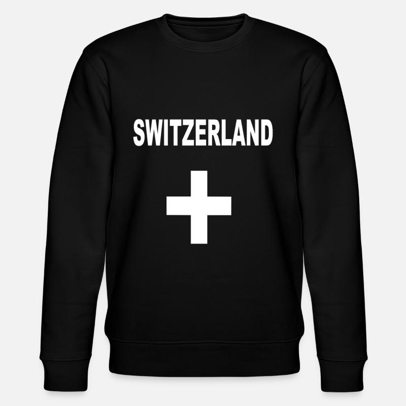 Schweiz - Stanley/Stella Unisex Bio-Sweatshirt CHANGER  - Schwarz
