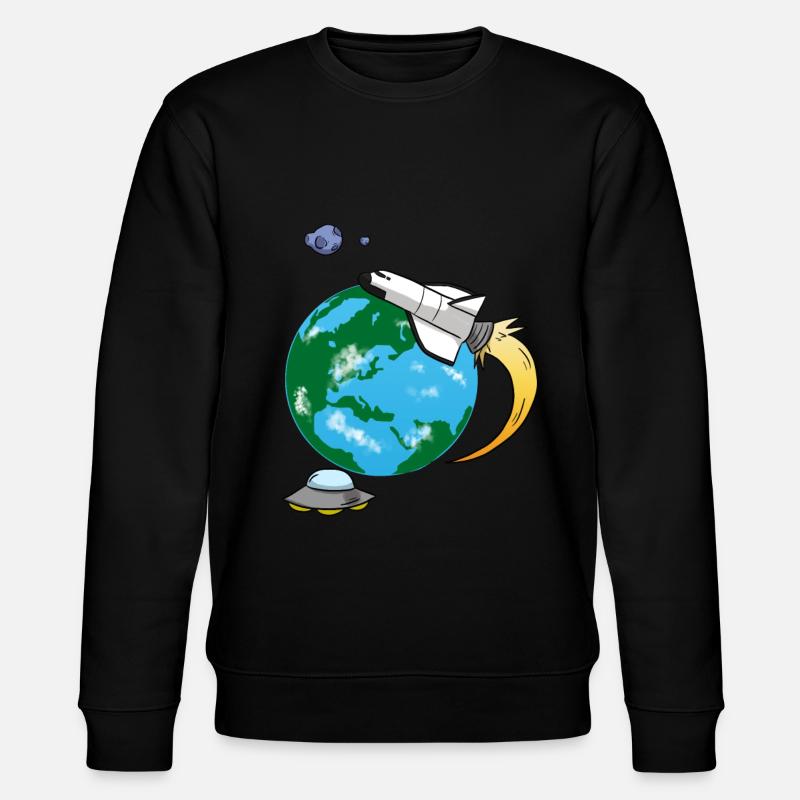 Flying rocket - Stanley/Stella CHANGER Unisex Organic Sweatshirt - black