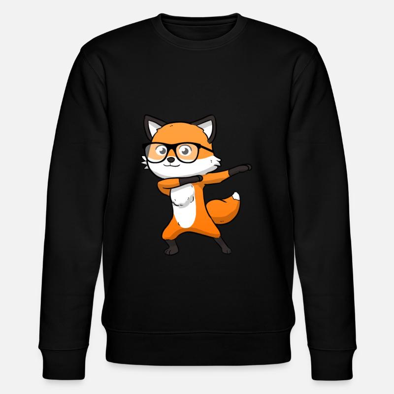 Fox Dab Dabbing Vixen - Stanley/Stella CHANGER Unisex Organic Sweatshirt - black