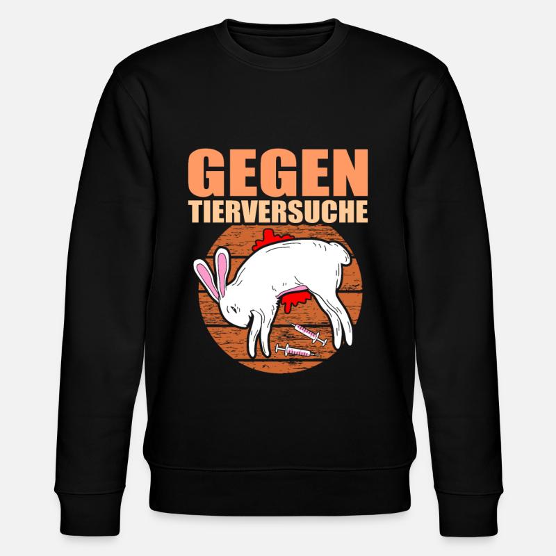 Gegen Tierversuche Abschaffen Tierschützer - Stanley/Stella Unisex Bio-Sweatshirt CHANGER  - Schwarz