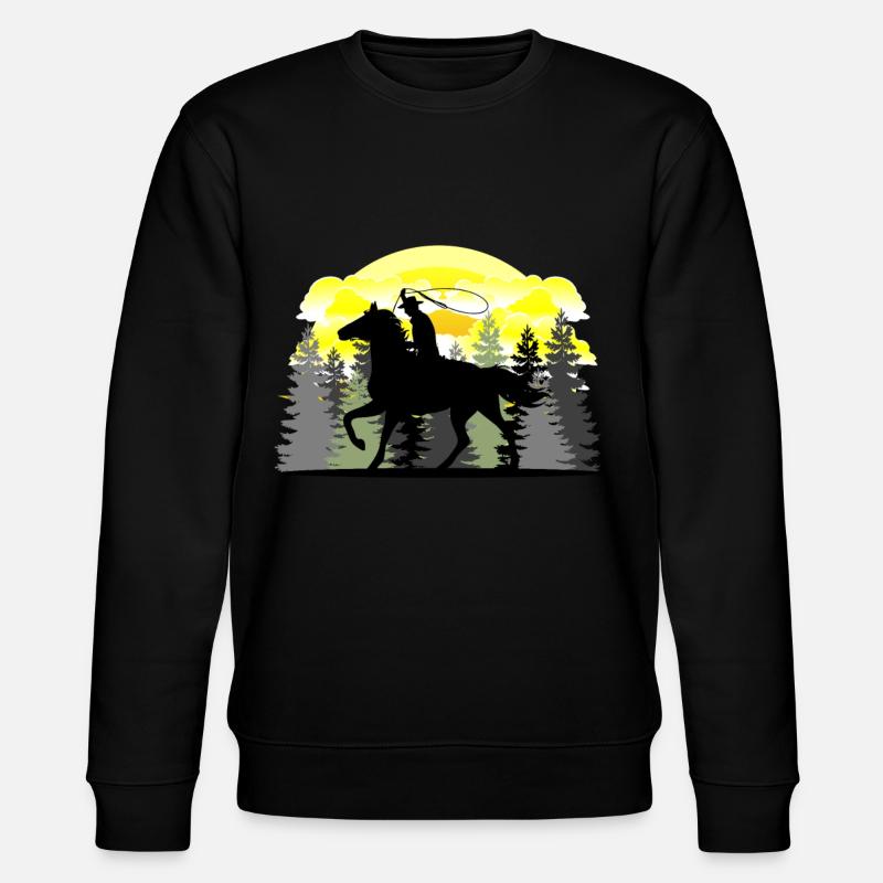 Westernreiten - Stanley/Stella Unisex Bio-Sweatshirt CHANGER - Schwarz