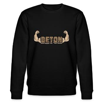 Beton Krafttraining Muskeln - Stanley/Stella Unisex Bio-Sweatshirt CHANGER  - Schwarz - Vorne - Nik (191cm) & Marisol (170cm)