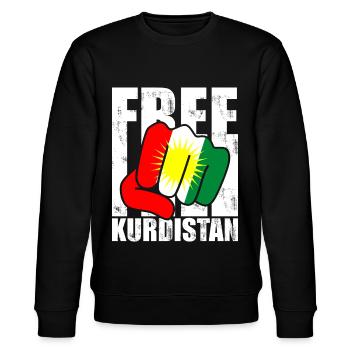 Free Kurdistan - Stanley/Stella Unisex Bio-Sweatshirt CHANGER  - Schwarz - Vorne - Nik (191cm) & Marisol (170cm)