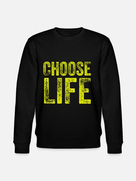 CHOOSE LIFE GEORGE WHAM YOG GIFT - Stanley/Stella CHANGER Unisex Organic Sweatshirt - black