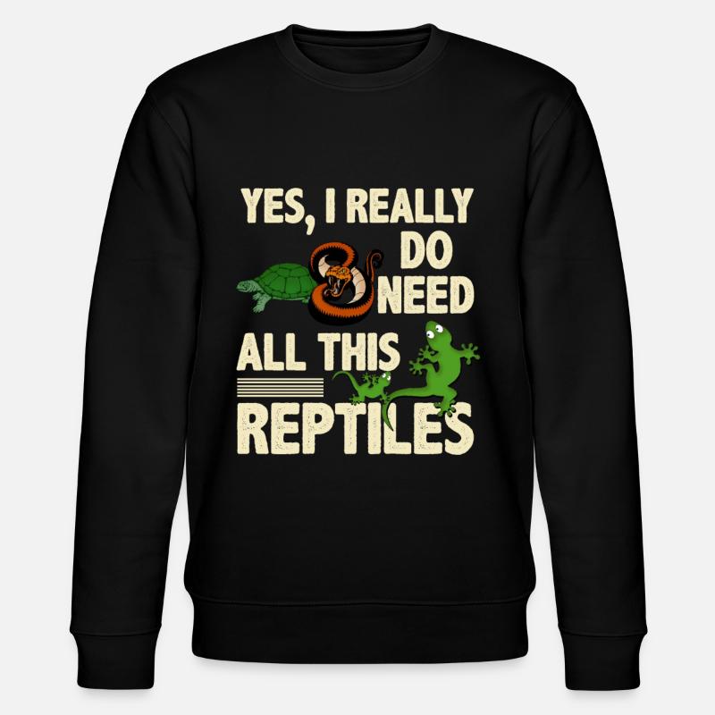 Gecko Eidechse - Stanley/Stella Unisex Bio-Sweatshirt CHANGER  - Schwarz