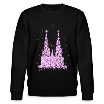 Kölner Dom - Stanley/Stella Unisex Bio-Sweatshirt CHANGER  - Schwarz - Vorne - Nik (191cm) & Marisol (170cm)