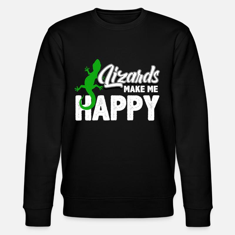 Gecko Eidechse - Stanley/Stella Unisex Bio-Sweatshirt CHANGER  - Schwarz