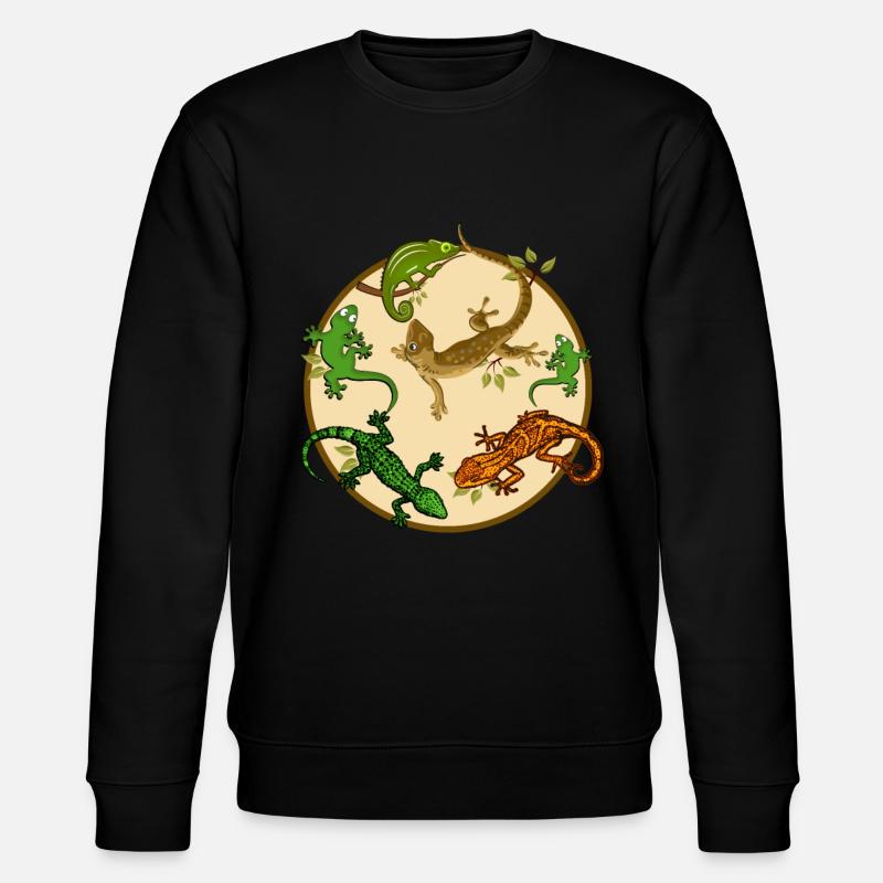 Lézard gecko - Sweat bio CHANGER Stanley/Stella Unisexe - noir