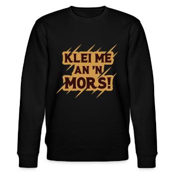 Plattdeutsch Wörterbuch Spruch Geschenk - Stanley/Stella Unisex Bio-Sweatshirt CHANGER  - Schwarz - Vorne - Nik (191cm) & Marisol (170cm)