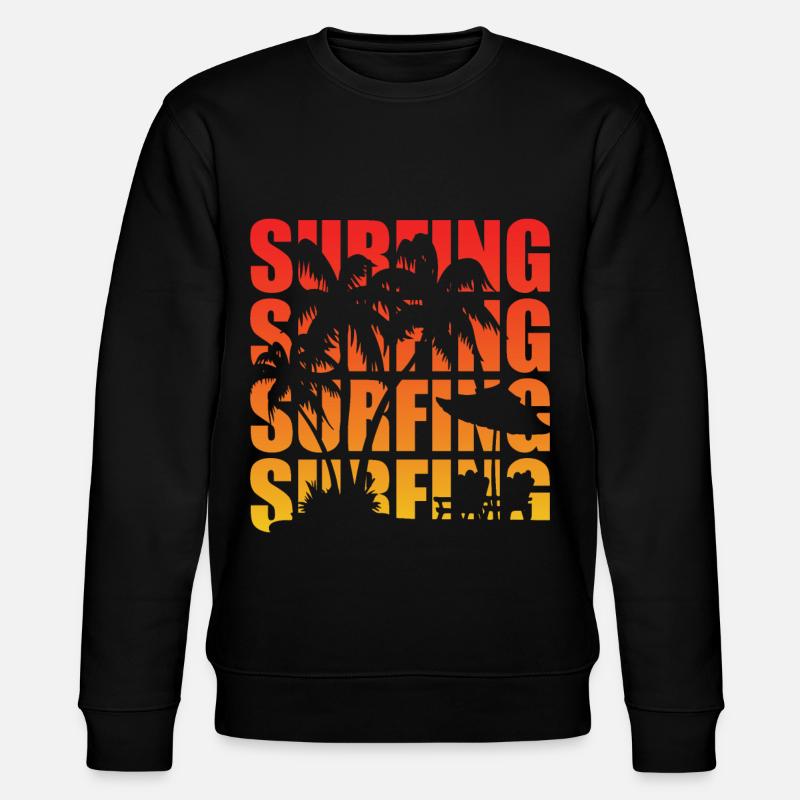 Surfing Sunset - Stanley/Stella Unisex Bio-Sweatshirt CHANGER - Schwarz