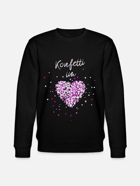 Konfetti im Herzen - Stanley/Stella Unisex Bio-Sweatshirt CHANGER - Schwarz