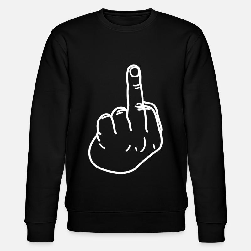 Mittelfinger - Stanley/Stella Unisex Bio-Sweatshirt CHANGER  - Schwarz