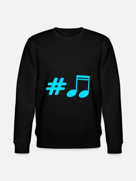 Music - Music Note - Stanley/Stella CHANGER Unisex Organic Sweatshirt - black