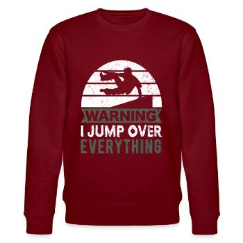 Parkour freerunning parkour runner idée cadeau - Sweat bio CHANGER Stanley/Stella Unisexe - bordeaux - Devant - Nik (191cm) & Marisol (170cm)