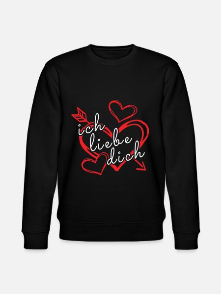 ich liebe dich Jahrestag - Stanley/Stella Unisex Bio-Sweatshirt CHANGER - Schwarz