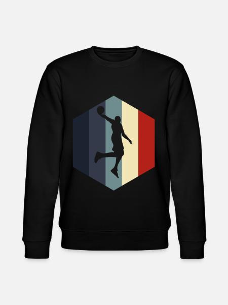 Dunking Basketballer Verein Basket Ball im Sprung - Stanley/Stella Unisex Bio-Sweatshirt CHANGER - Schwarz