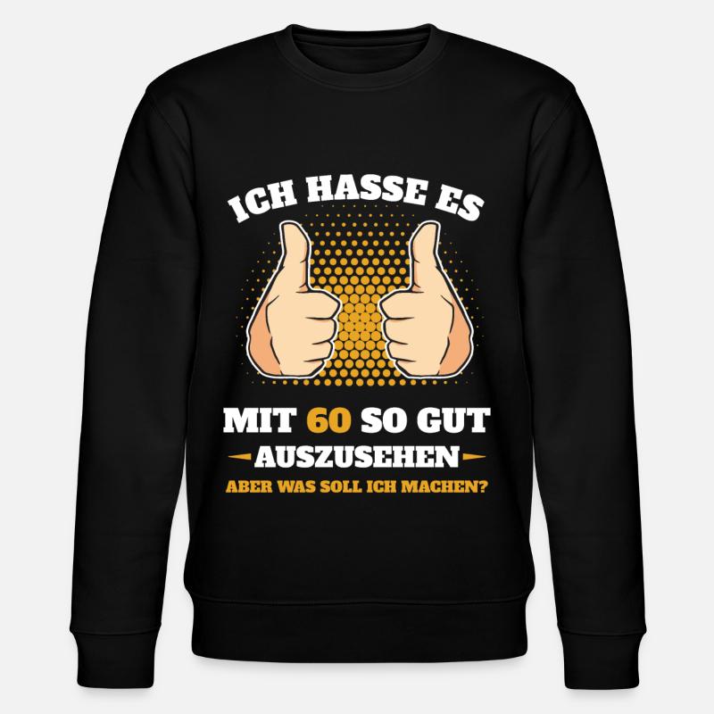60.Geburtstag - Stanley/Stella Unisex Bio-Sweatshirt CHANGER  - Schwarz