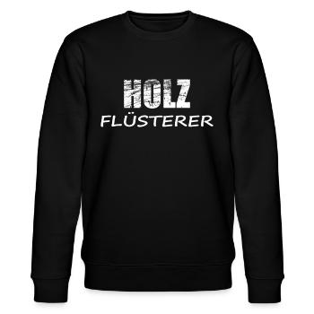 HOLZ FLÜSTERER T Shirt - Stanley/Stella Unisex Bio-Sweatshirt CHANGER  - Schwarz - Vorne - Nik (191cm) & Marisol (170cm)