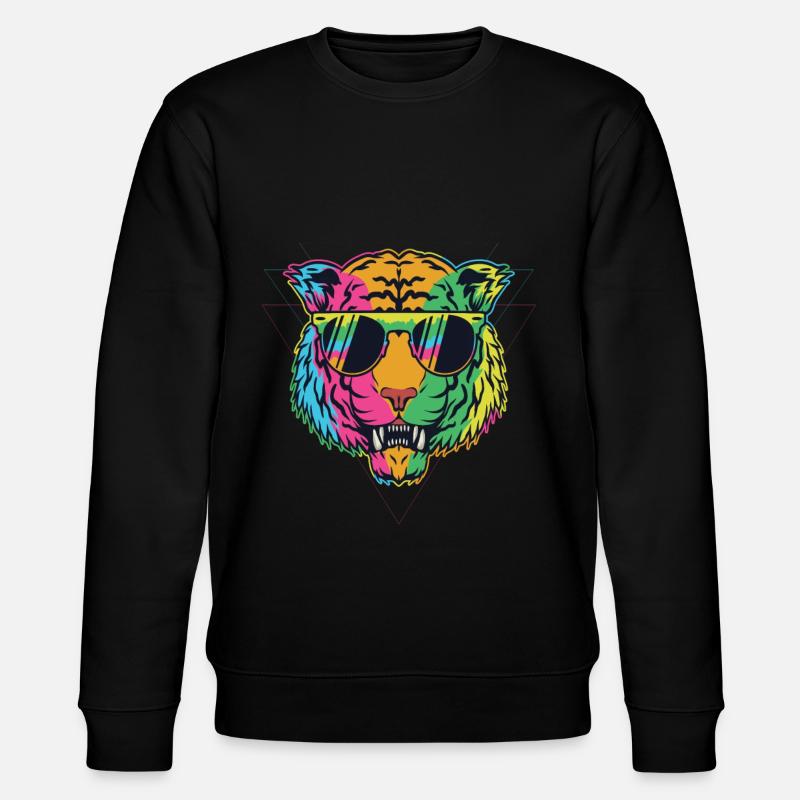 Tiger - Stanley/Stella Unisex Bio-Sweatshirt CHANGER  - Schwarz